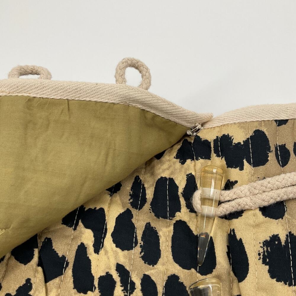 Rachel Antonoff Skirt M Leopard Print Wrap Mini Toggle Front Lined Mob Wife NEW - Picture 13 of 15